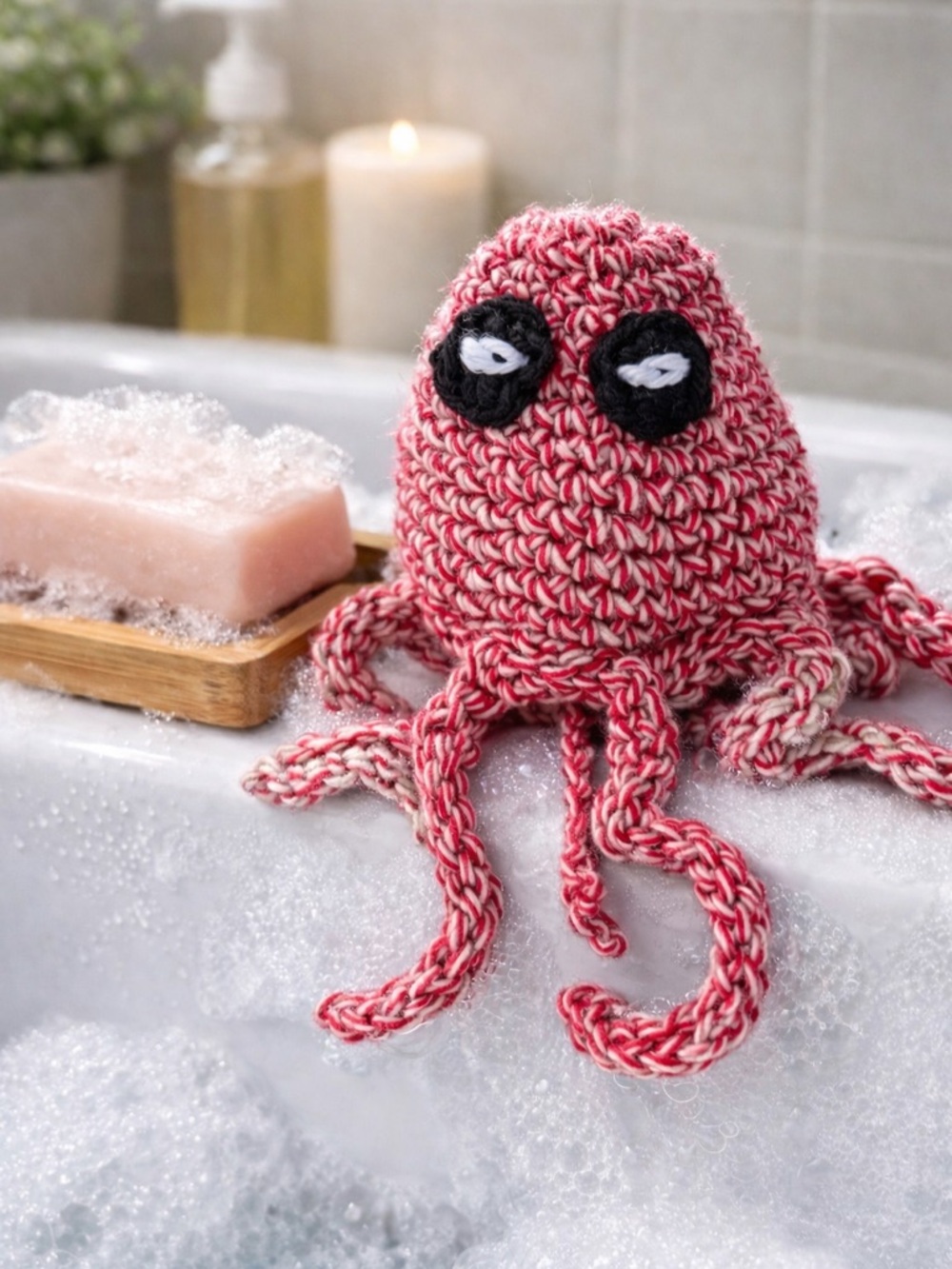 Handmade Crocheted Octopus Soap Saver 100% Cotton - Picture 12 of 16